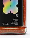 Square Glass Jar with Taco Seasoning Mockup