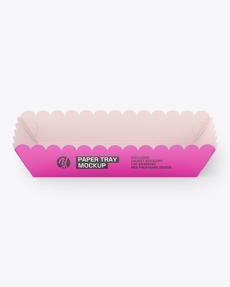 Paper Food Tray Mockup - Carton box