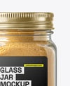 Clear Glass Jar with Ground Ginger Mockup
