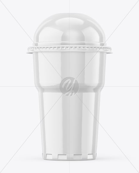 Glossy Plastic Cup Mockup