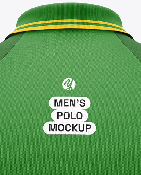 Men's Short Sleeve Raglan Polo Mockup
