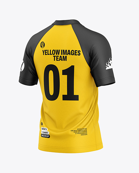 T-Shirt Mockup - Back Half Side View