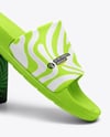 Slide Sandals with Box Mockup
