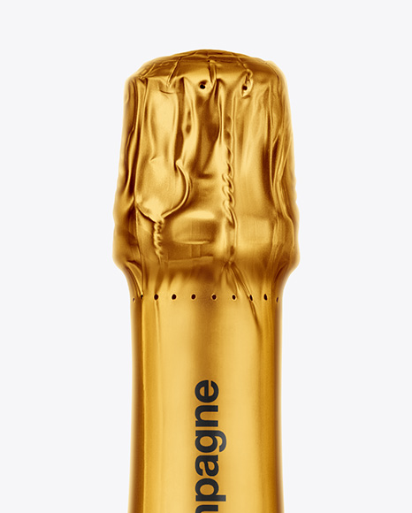 Clear Glass Pink Champagne Bottle Mockup