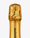Clear Glass Pink Champagne Bottle Mockup