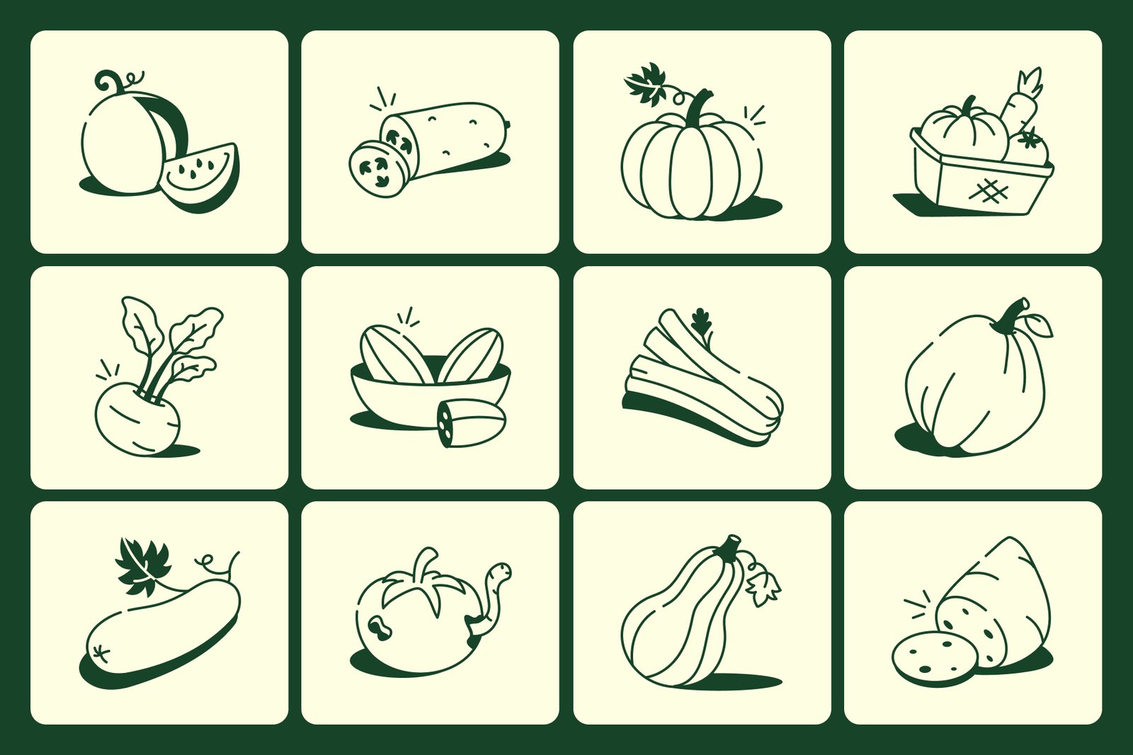 Vegetables Drawing Illustration