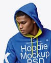 Black Man Wearing a Hoodie and Pants Mockup