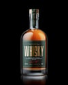 Oslo Whiskey Bottle on Black Background Mockup