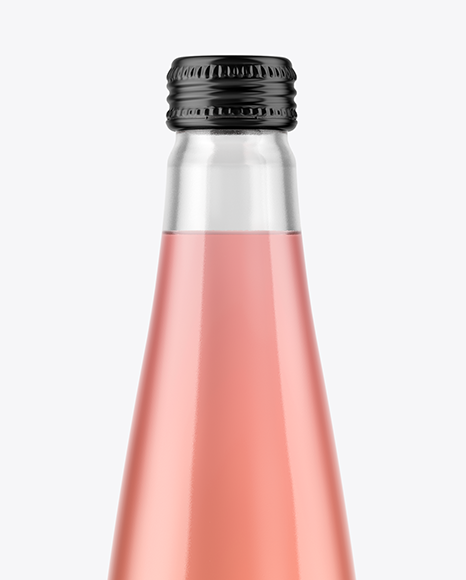 330ml Clear Glass Soft Drink Bottle Mockup