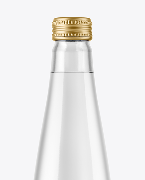 330ml Clear Glass Water Bottle Mockup