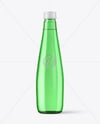 330ml Green Glass Water Bottle Mockup