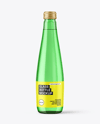330ml Green Glass Water Bottle Mockup