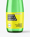 330ml Green Glass Water Bottle Mockup