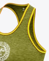 Women's Melange Tank Top Mockup - Half Side View