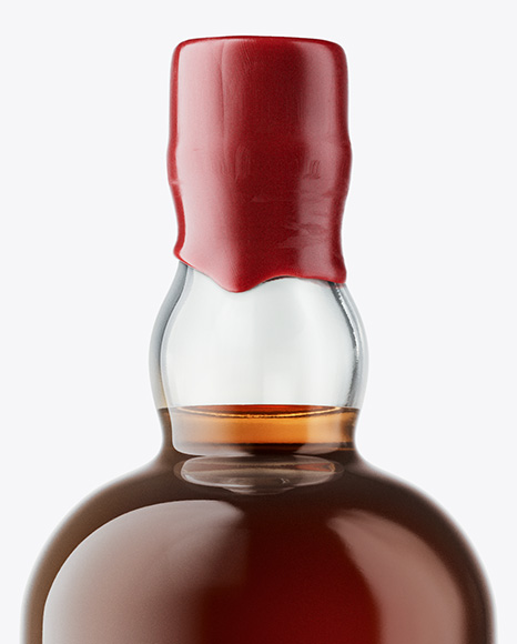 Black Rum Bottle Mockup