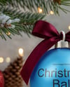 Metallic Christmas Ball with Bow Mockup