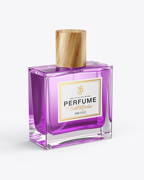Clear Glass Perfume Bottle Mockup