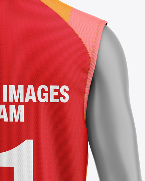 Training Sleeveless Kit Mockup - Back View