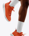 Afro-American Female Basketball Player Wearing Full Basketball Uniform Mockup