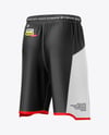 Basketball Shorts Mockup - Back Half Side View