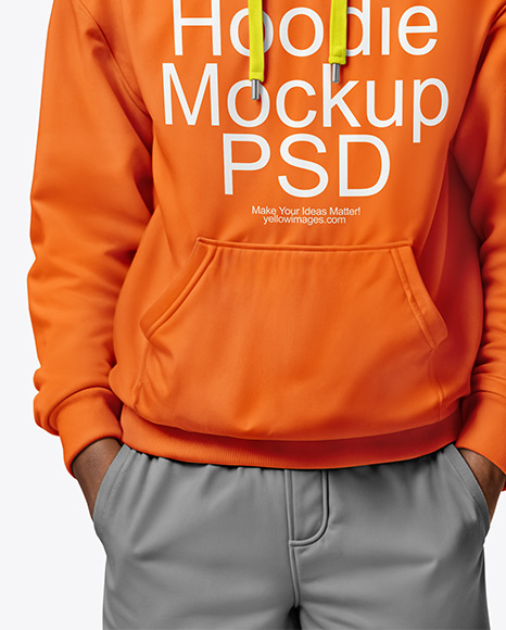A Black Man in a Hoodie and Sweatpants Mockup