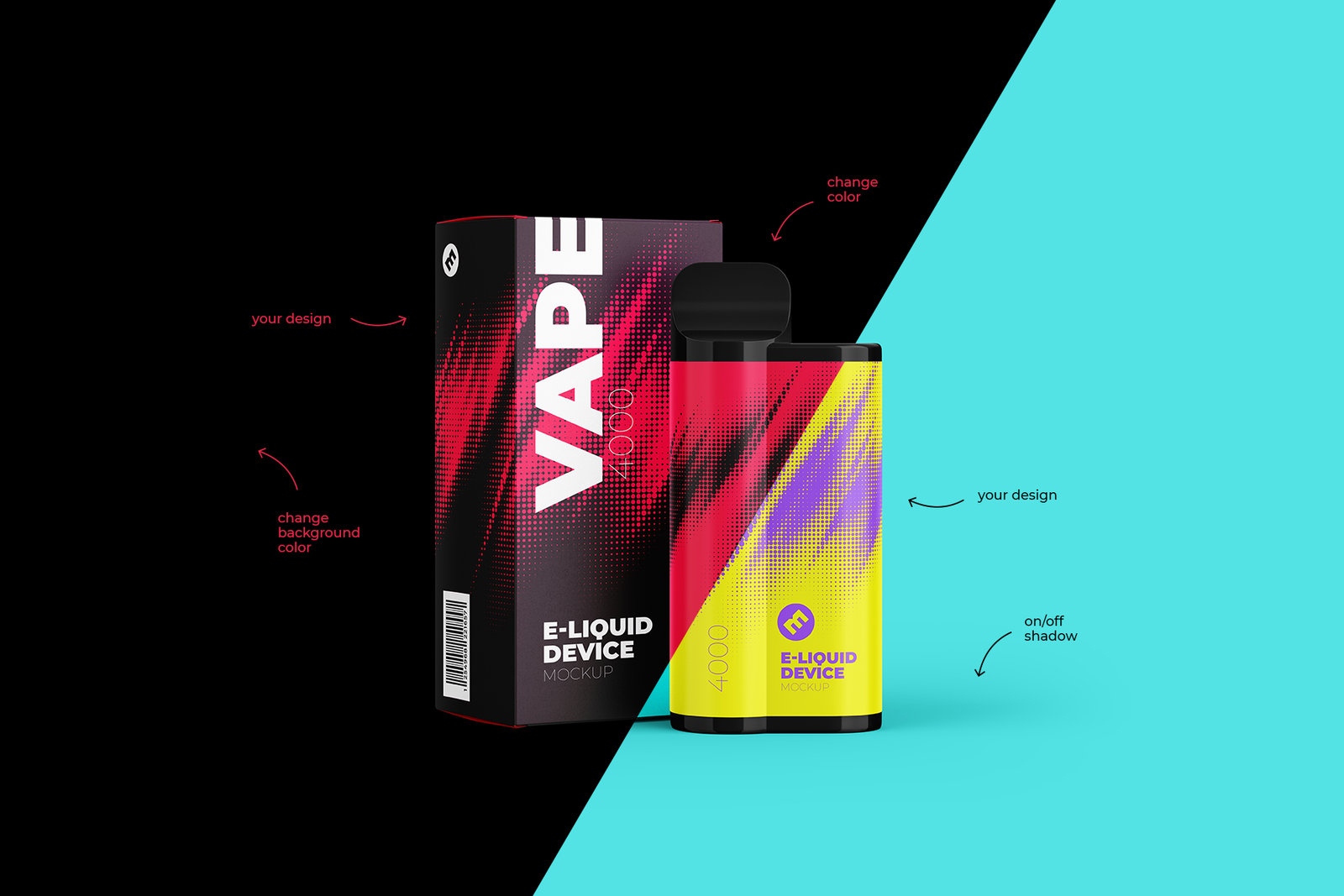 Vape E-liquid Device Mockup