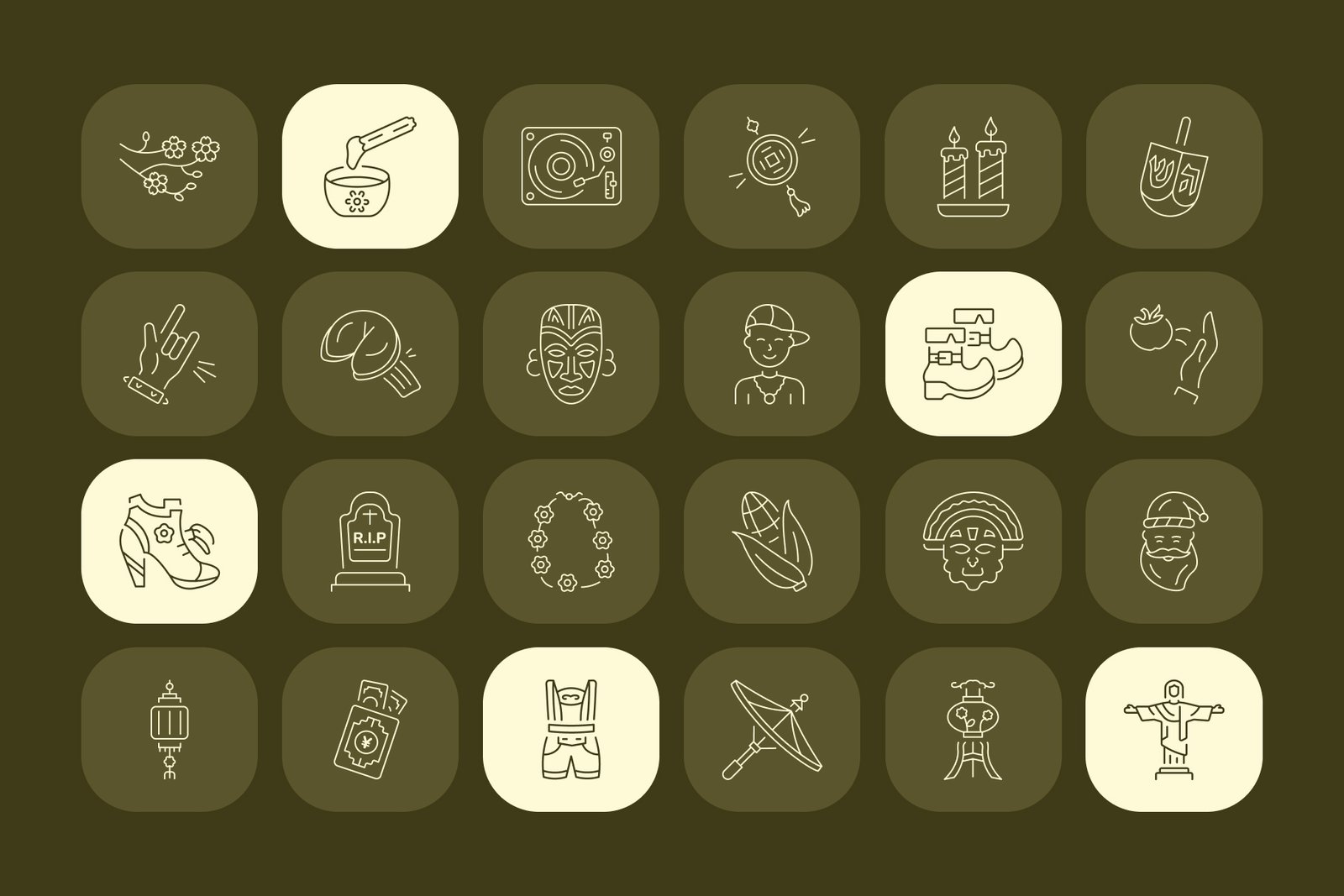 Festival Icon Art Set