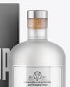 Frosted Glass Bottle with Box Mockup