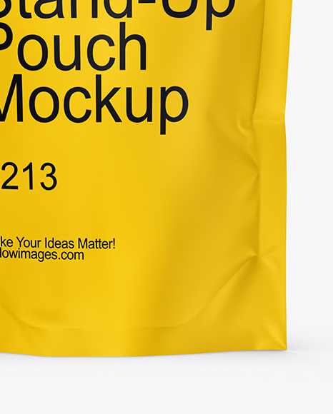 Matte Stand-Up Pouch Mockup