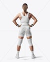 Woman Wearing Weightlifing Suit Mockup