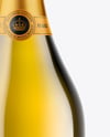 Antique Green Glass Champagne Bottle Mockup
