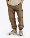 Man Wearing a T-shirt and Pants Mockup