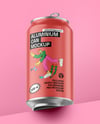 Aluminium Can With Matte Finish Mockup