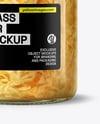 Glass Jar with Sauerkraut Mockup