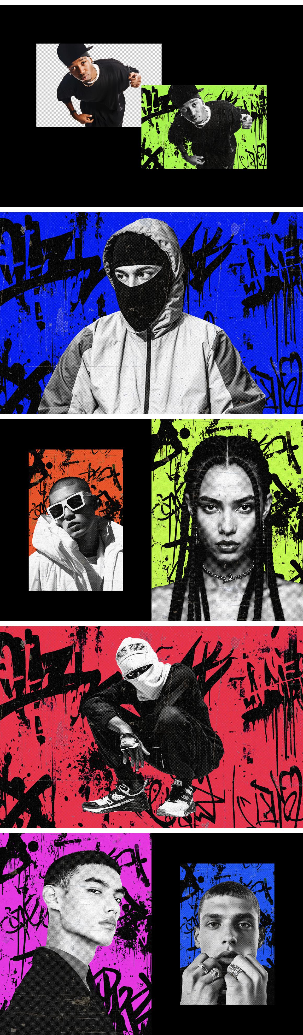 Urban Graffiti Collage Photo Effect