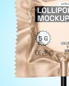 Matte Metallic Lollipop Sachet Mockup