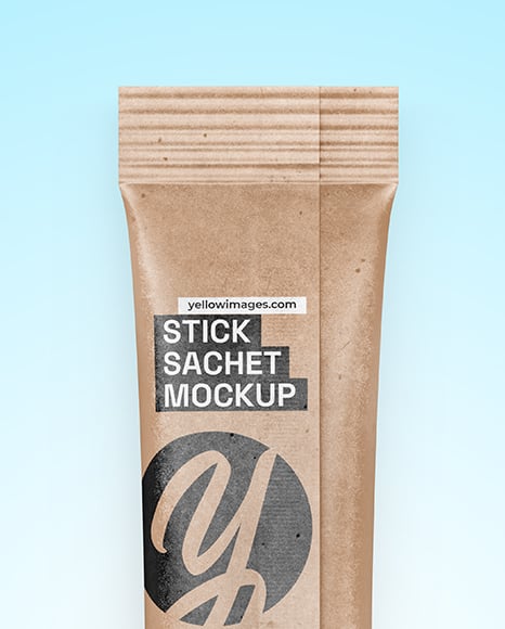 Kraft Stick Sachet Mockup