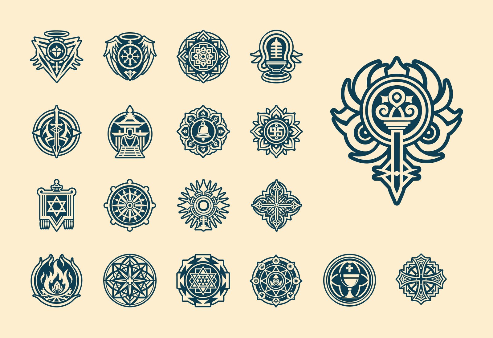 Religious Icons Symbols