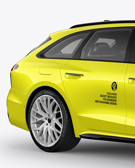 Sportback Car Mockup - Half Side View