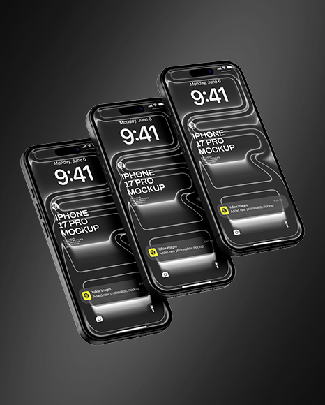 Three iPhone 17 Pro Mockup