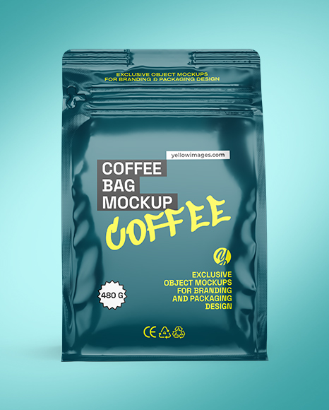 Glossy Coffee Bag Mockup