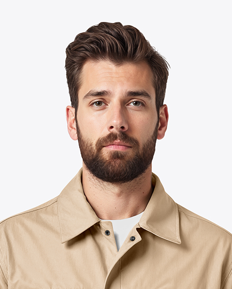 Man Wearing a Coverall Mockup