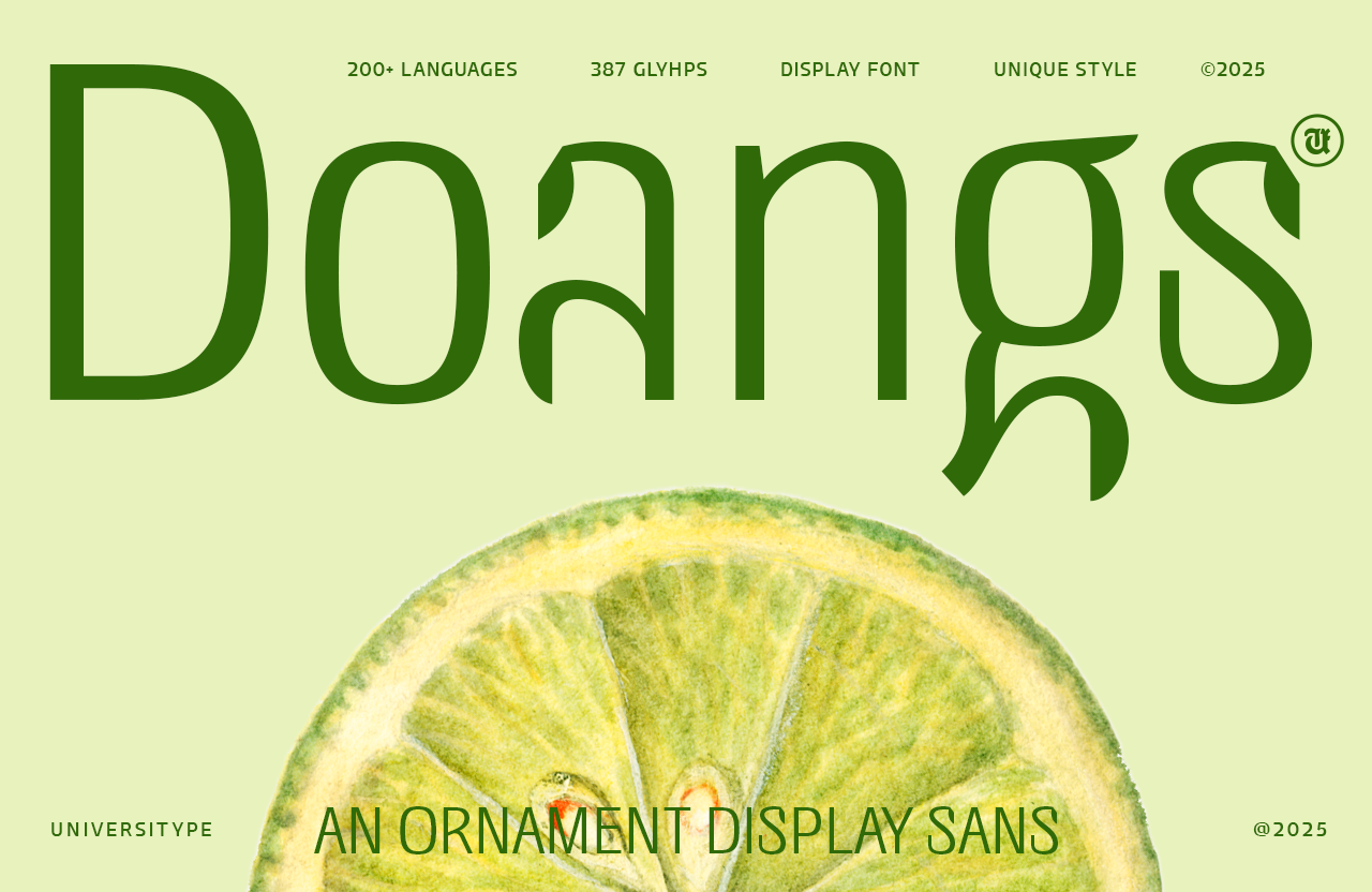 UT Doangs - An Ornament Display Font