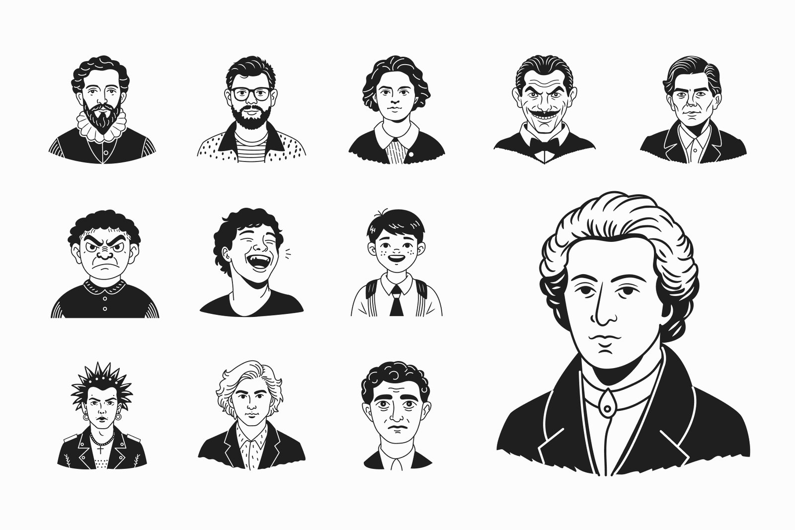 Character Portrait Icon Set