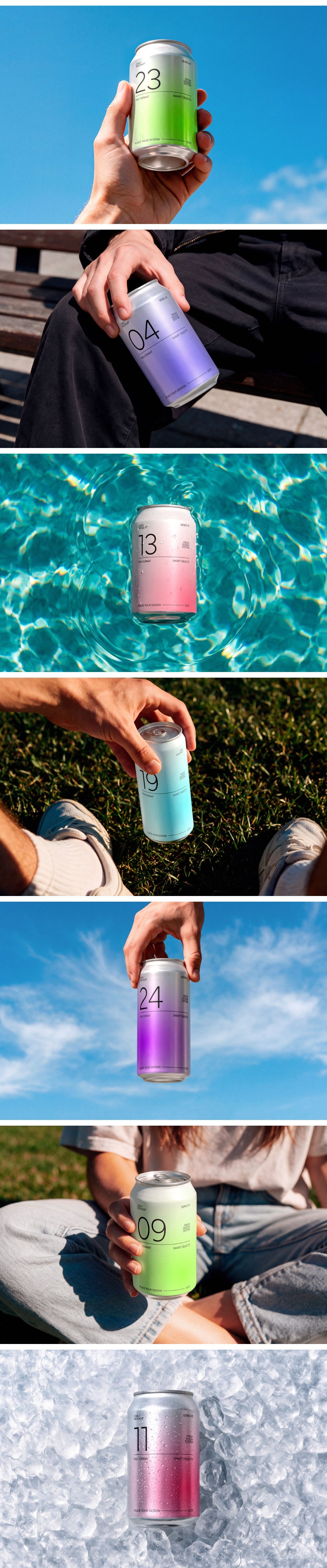 12 in 1 Can Drink Mockups Bundle