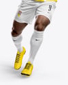 Soccer Player Wearing a Full Kit Mockup
