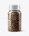 Plastic Jar with Whole Allspice Mockup