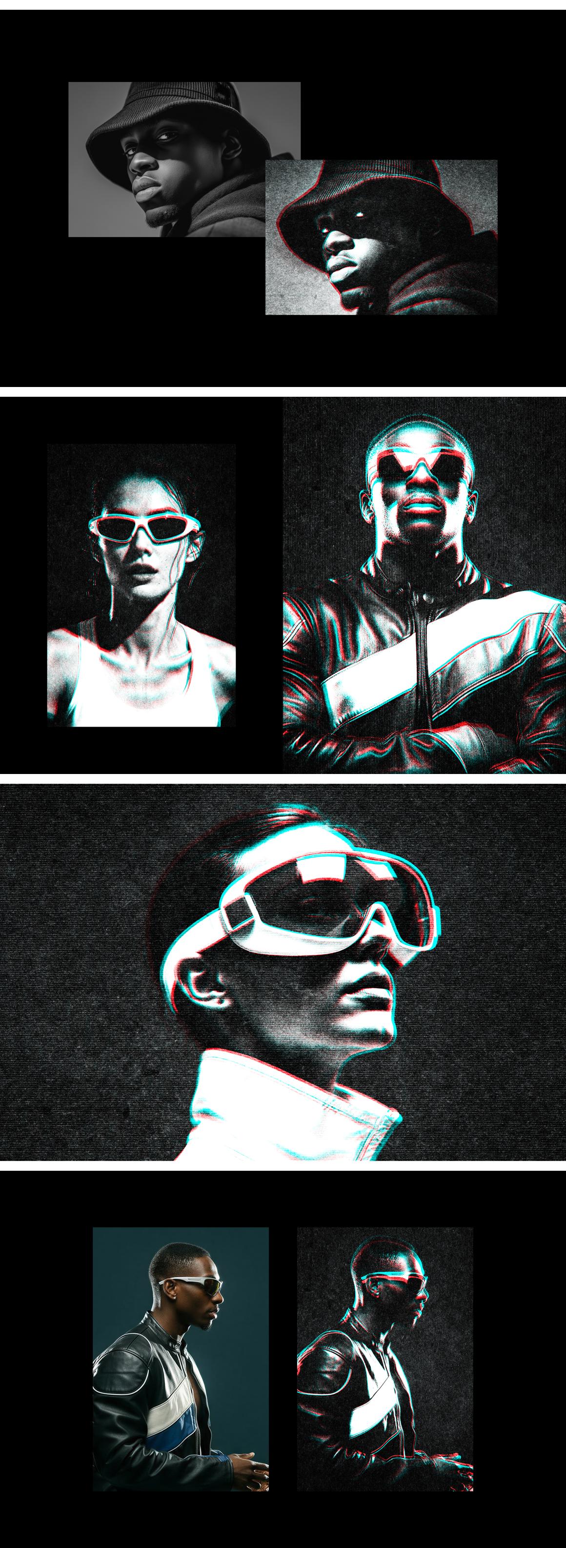 Color Glitch Photo Effect