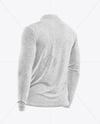 Melange Jersey Mockup - Back Half Side View