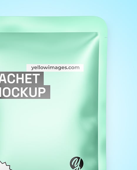 Matte Metallic Sachet Mockup